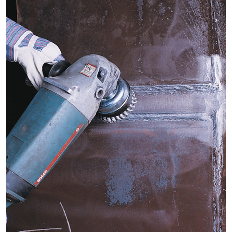 Cepillo de Copa Cónico Trenzado 4 Pulgadas Lessmann 486.237 para Amoladoras 3