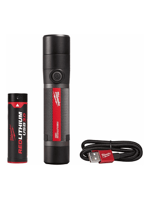 Linterna Recargable Milwaukee 800 Lúmenes Compacta y Resistente 2160-21 Luz Blanca