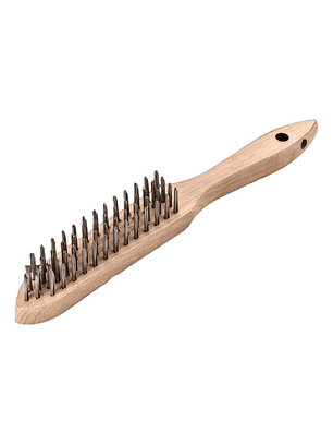 Cepillo Escobilla de Acero Lessmann 4 Hileras con Mango Ergonomico