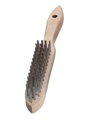 Escobilla Cepillo de Acero Inoxidable 4 Hileras Lessmann - Limpieza y Desbaste Eficiente