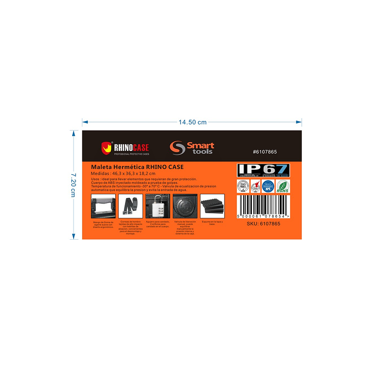 Maleta de Herramientas Resistente con Refuerzos Metálicos EPC016 7