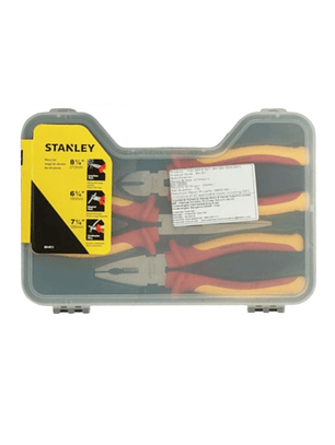 Juego de Alicates Aislados Stanley 3 Piezas - Herramientas Aisladas 1000V