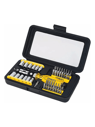 Set de destornilladores Stanley 47 piezas con ratchet y puntas intercambiables