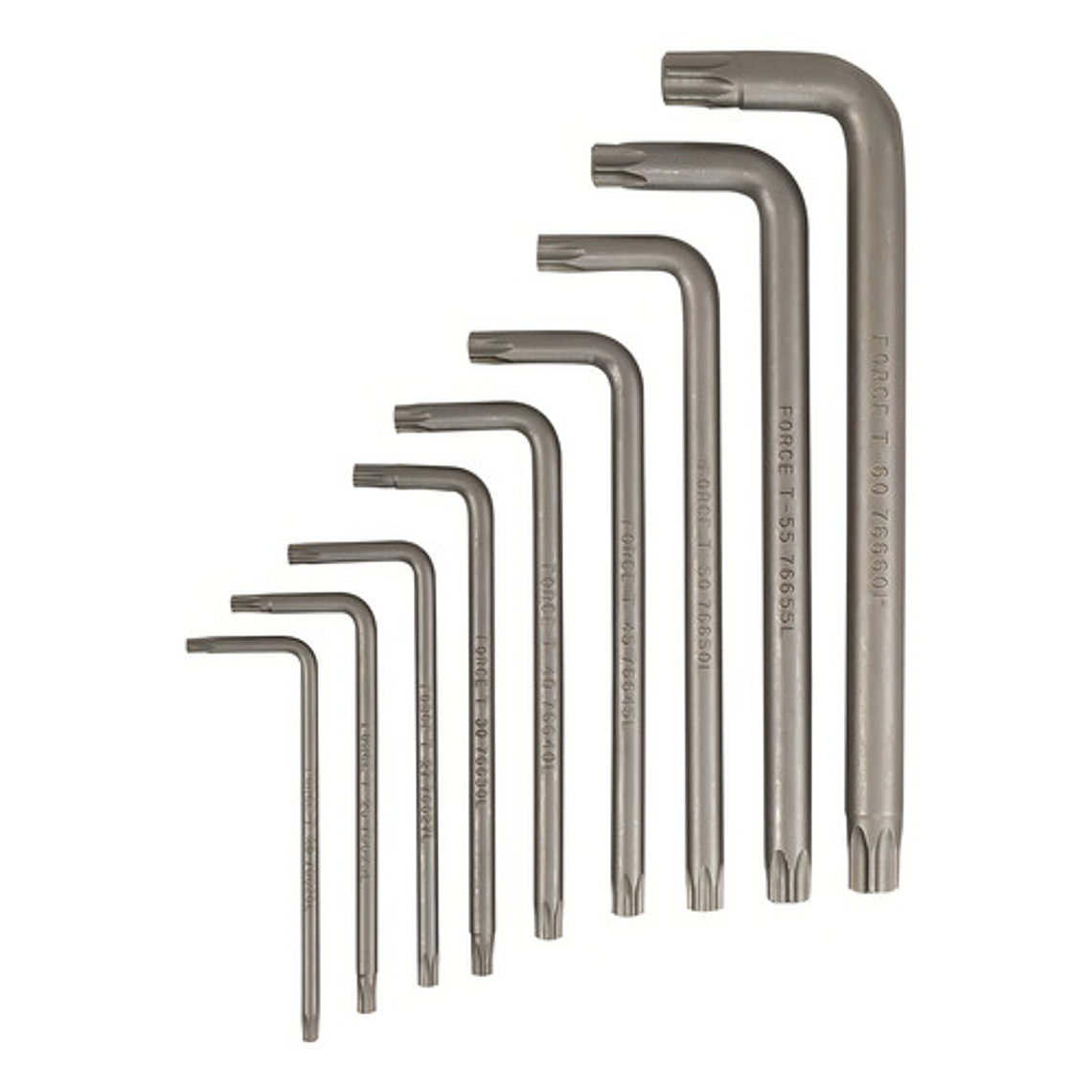 Juego de Llaves Torx Largas Force 9 Piezas T20-T60 Modelo 5099L 2