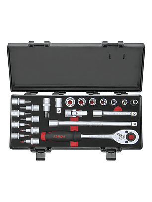 Juego de Dados Torx Hembra y Macho 21 Piezas Force 4221 en Acero Cromo Vanadio