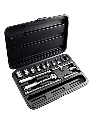 Juego de Dados de Tubo Stanley 18 Piezas 4mm-13mm Encastre 1/4