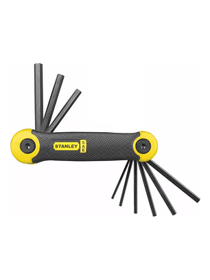 Juego Profesional de 9 Llaves Allen Hexagonales Stanley SAE 69-265