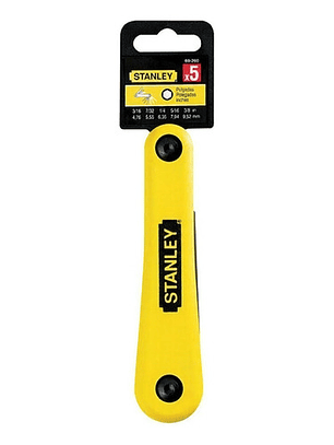 Juego de Llaves Plegables Stanley 5 Piezas 69-260 en Pulgadas - Alta Durabilidad