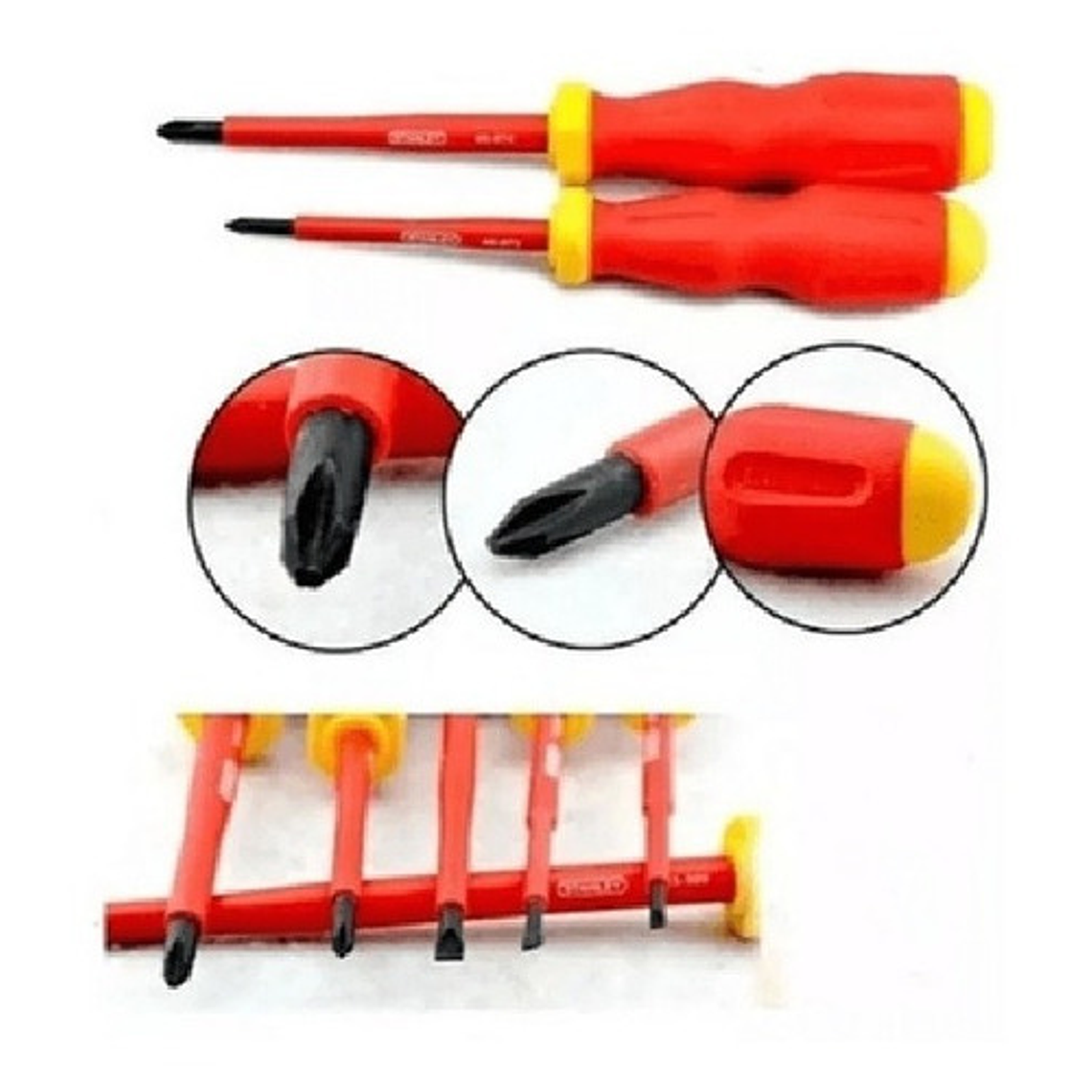Juego de Destornilladores Aislados Stanley 7 Piezas VDE 1000V 65-980 2