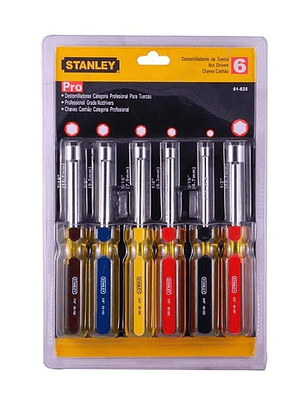 Juego Profesional de 6 Destornilladores para Tuercas Stanley - Durabilidad y Precisión