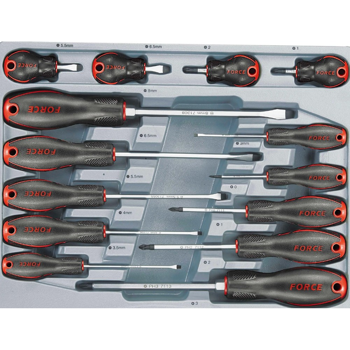 Juego de Destornilladores Force 2142 - 14 Piezas Plano y Phillips 1
