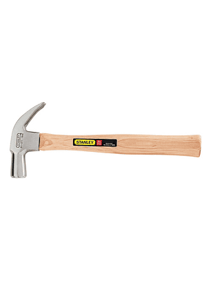 Martillo de Carpintero Stanley 568g Mango de Madera Cabeza Cónica 51-274