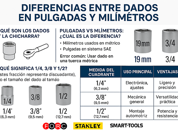 Guía Completa: Diferencias entre Dados en Pulgadas y Milímetros