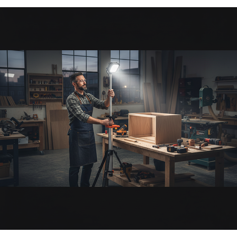 Torre de Iluminación LED Recargable 10.000 Lúmenes 9