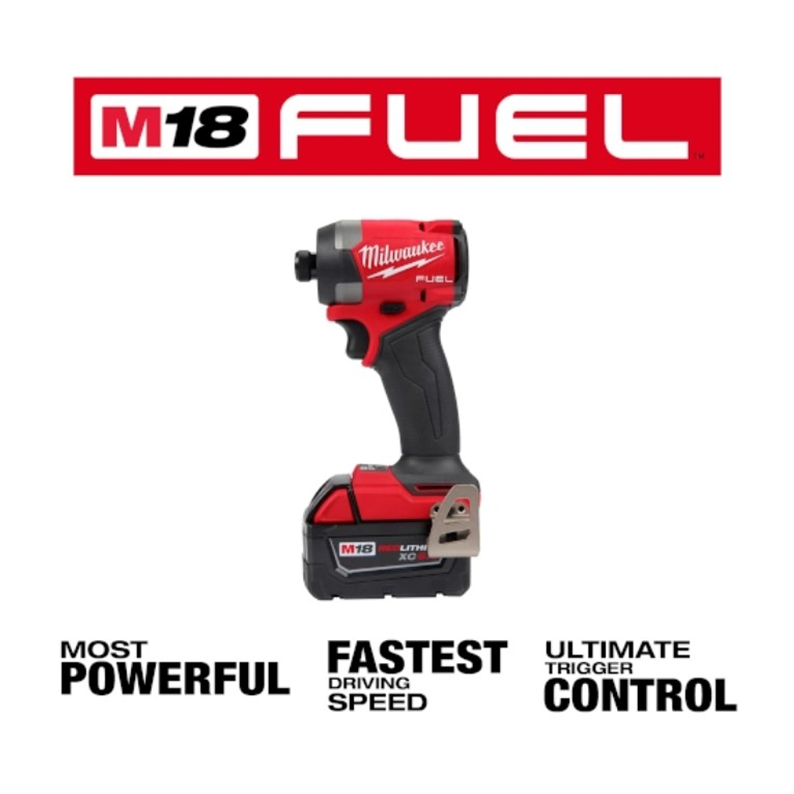 Kit Destornillador de Impacto Milwaukee 2953-22 M18 FUEL 1/4″ con 2 Baterías y Cargador 2