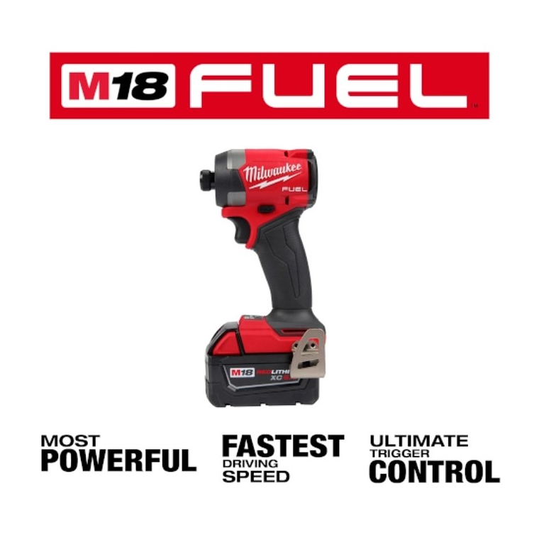 Kit Destornillador de Impacto Milwaukee 2953-22 M18 FUEL 1/4″ con 2 Baterías y Cargador 2