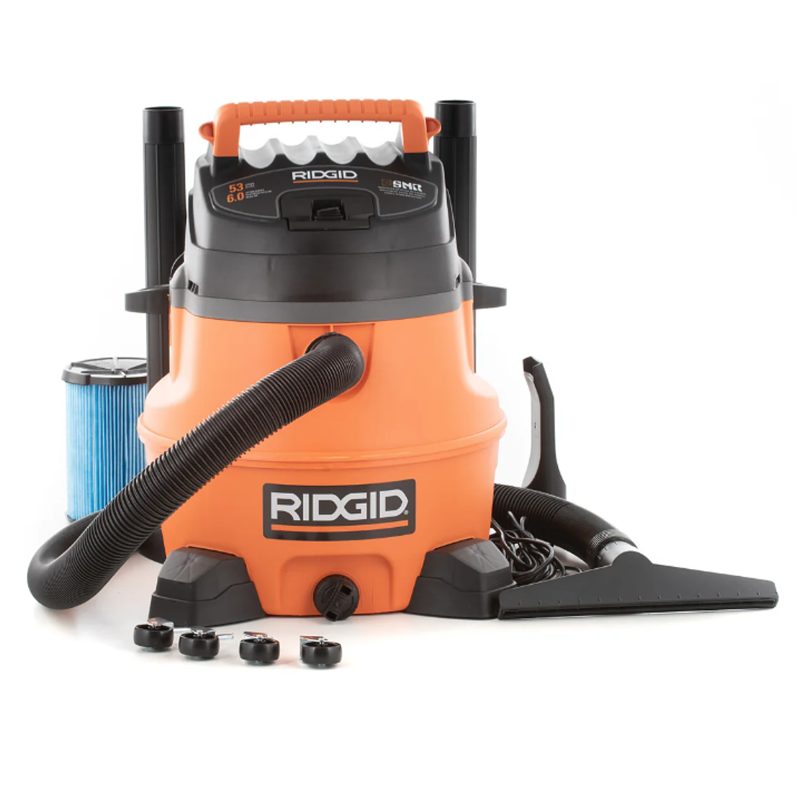 Aspiradora Industrial RIDGID 50898 WD-1455 - 53 Litros - 6 HP - Aspira Polvo, Agua y Sopla 1