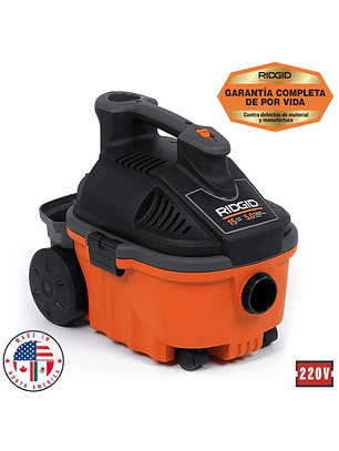 Aspiradora Industrial RIDGID 50883 WD-4075 - 15 Litros - 5 HP - Aspira Polvo, Agua y Sopla