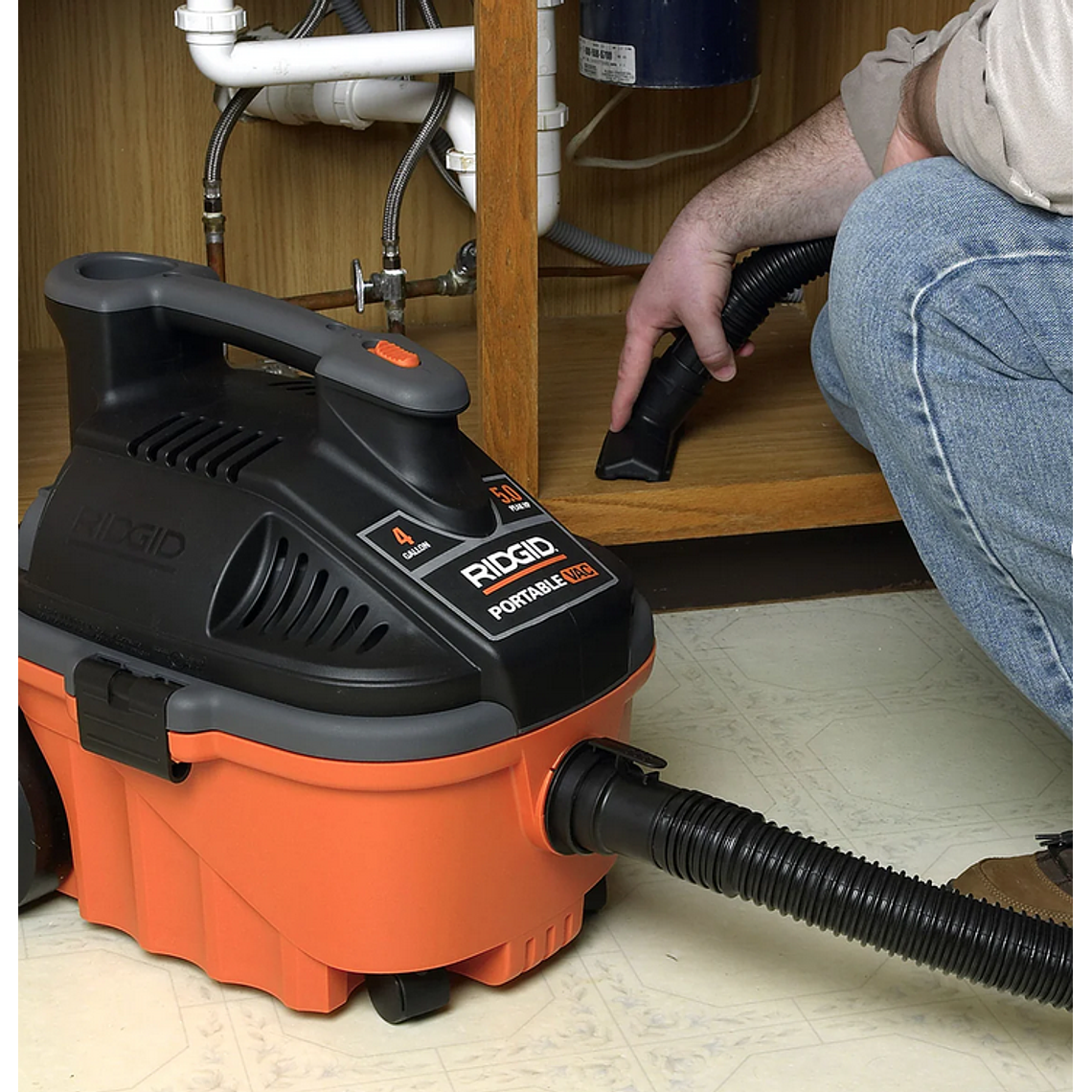 Aspiradora Industrial RIDGID 50883 WD-4075 - 15 Litros - 5 HP - Aspira Polvo, Agua y Sopla 2