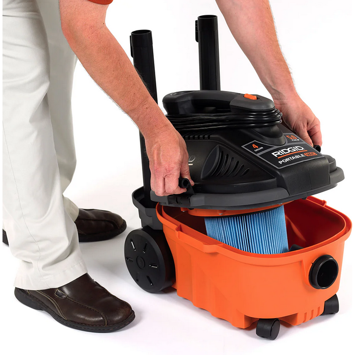 Aspiradora Industrial RIDGID 50883 WD-4075 - 15 Litros - 5 HP - Aspira Polvo, Agua y Sopla 4