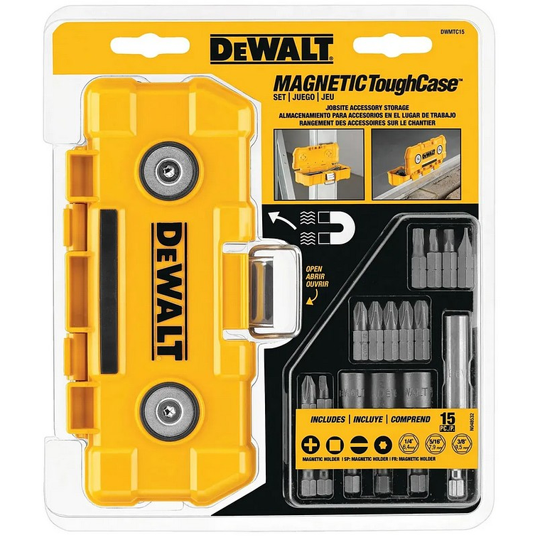 Juego de 15 puntas + caja metálica DEWALT DWMTC15 1