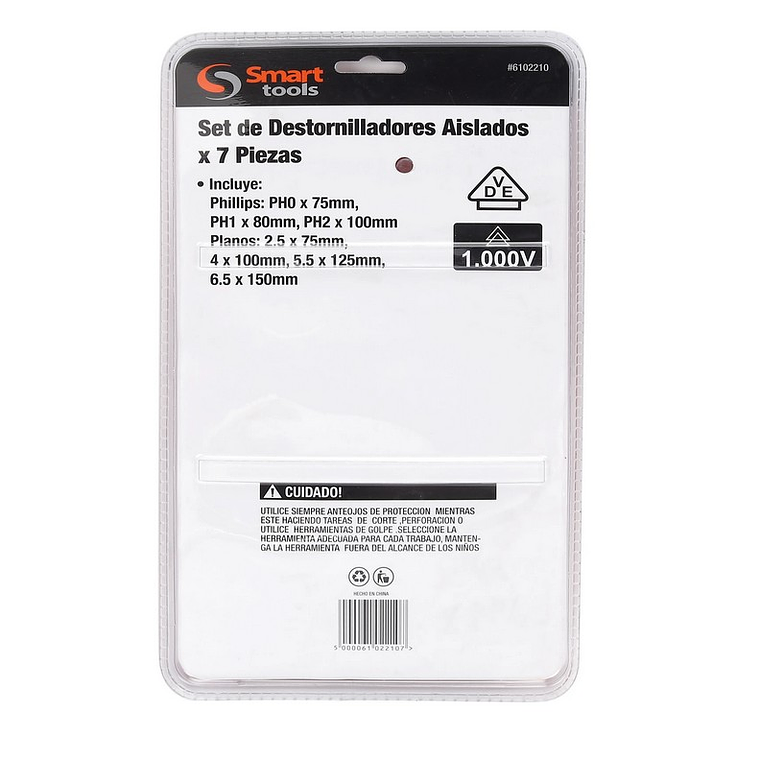 JUEGO DESTORNILLADORES PH/PL AISLADOS 7 PIEZAS SMART TOOLS 2