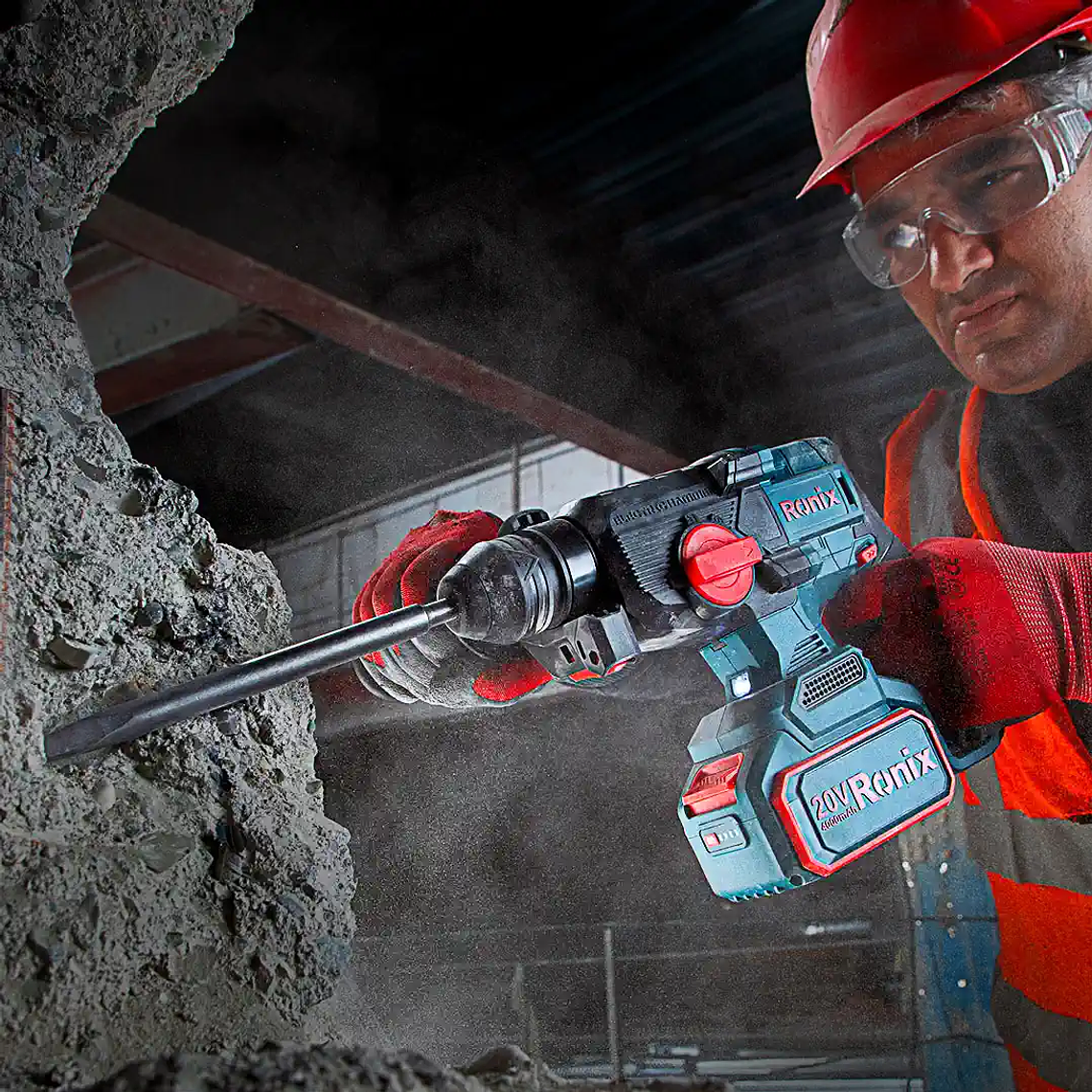 Rotomartillo Inalámbrico Ronix 8678 20V Brushless 2.5J 1