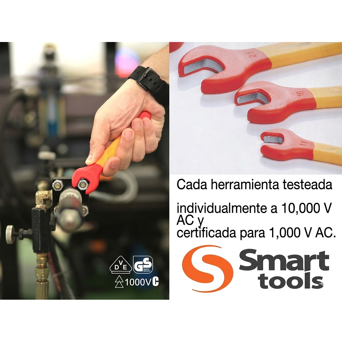 Set de Herramientas Aisladas 1000V Smart Tools - 20 Piezas - Llaves punta aisladas 4