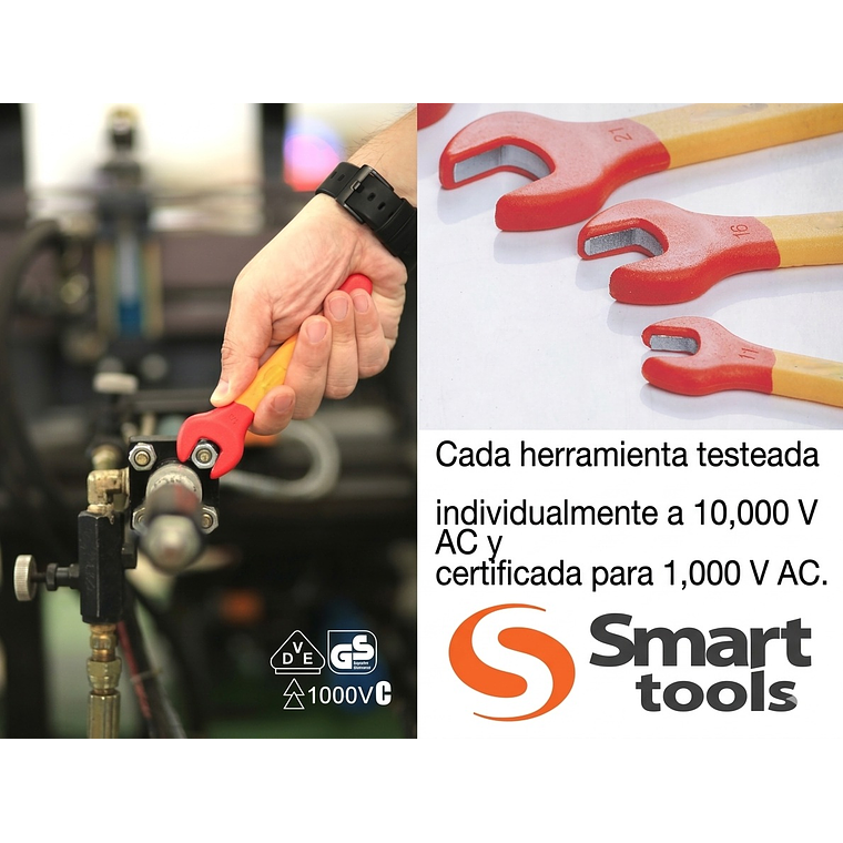 Set de Herramientas Aisladas 1000V Smart Tools - 20 Piezas - Llaves punta aisladas 4