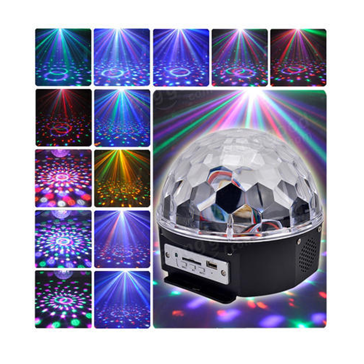 Bola disco colores led mp3