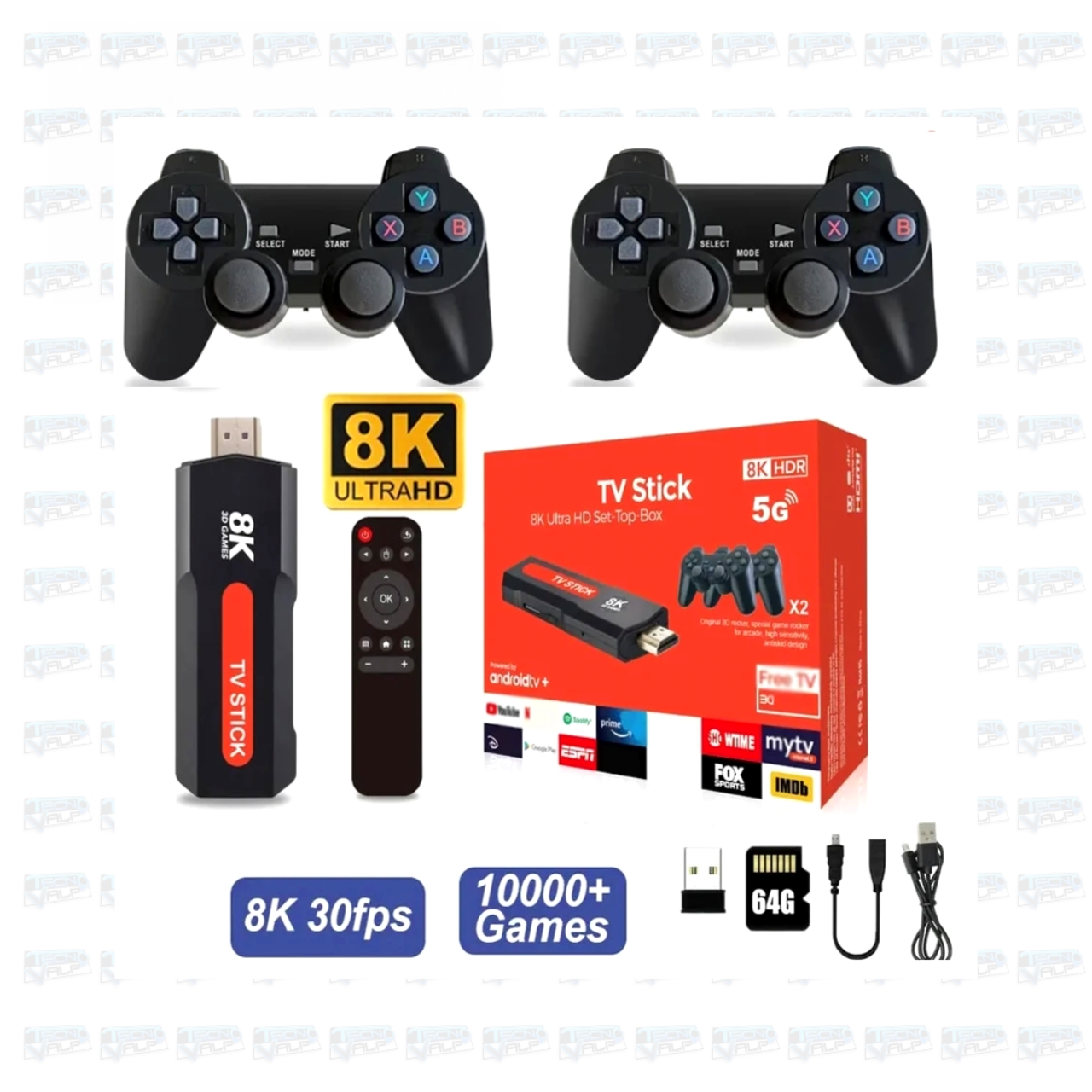 NEW! Consola juegos retro + tv box 8k wifi