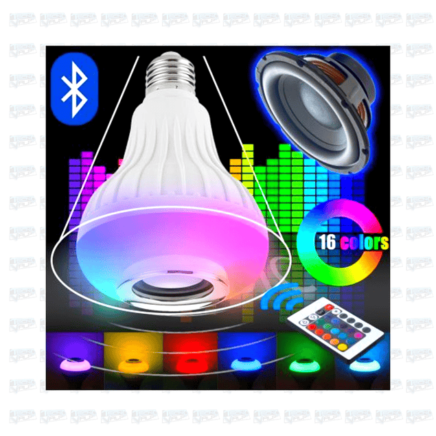 Foco Led RGB Parlante Bluetooth - Control Remoto
