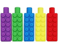 Mordedor Sensorial Lápiz Topper Silicona Set x 5 unidades