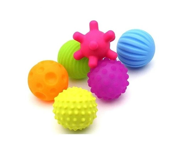 Pelota Sensoriales Texturizada Sonido 6 unidades 