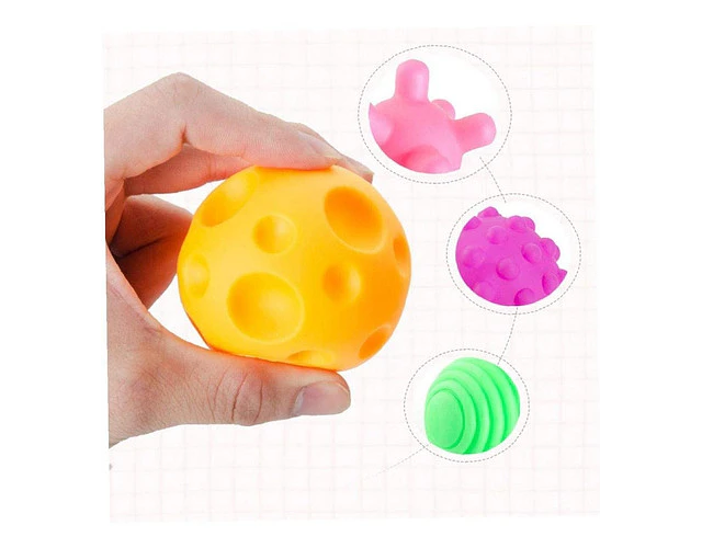 Pelota Sensoriales Texturizada Sonido 6 unidades 