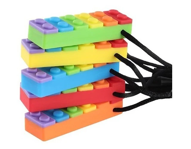 Mordedor Collar Ajustable Sensorial  Lego Textura 