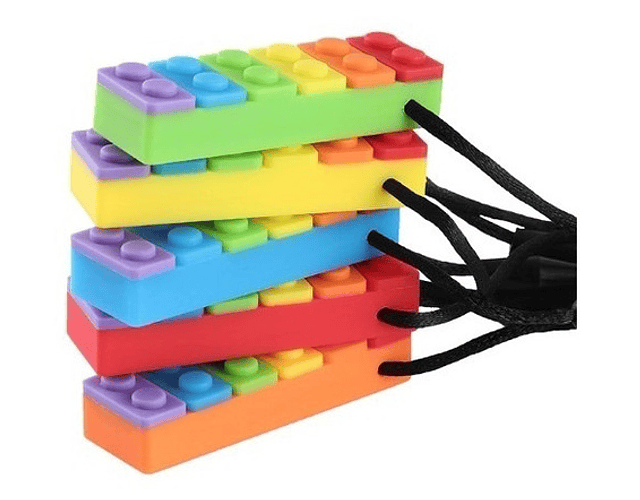 Mordedor Collar Ajustable Sensorial  Lego Textura 