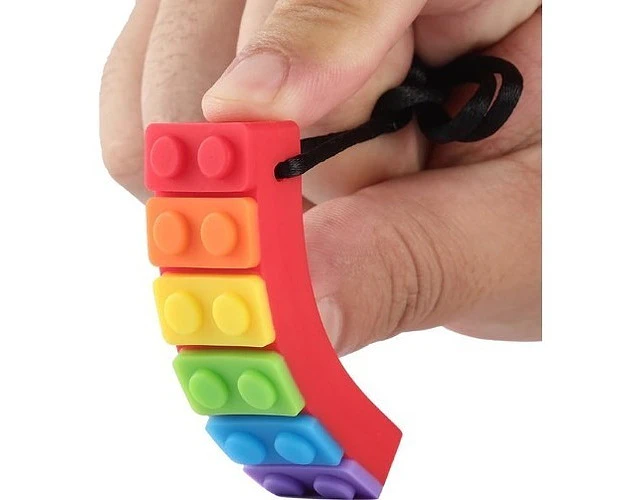 Mordedor Collar Ajustable Sensorial  Lego Textura 