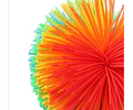 Pelota Peluda Sensorial Hilos Elásticos Arcoiris Llavero