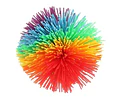 Pelota Peluda Sensorial Hilos Elásticos Arcoiris Llavero