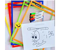  Fundas Reutilizables Escolar Bolsillo De Borrado En Seco