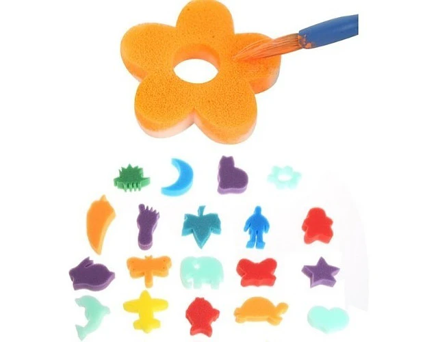 Esponjas Estampados Set Juego Educativo Artes Infantil 24pz.