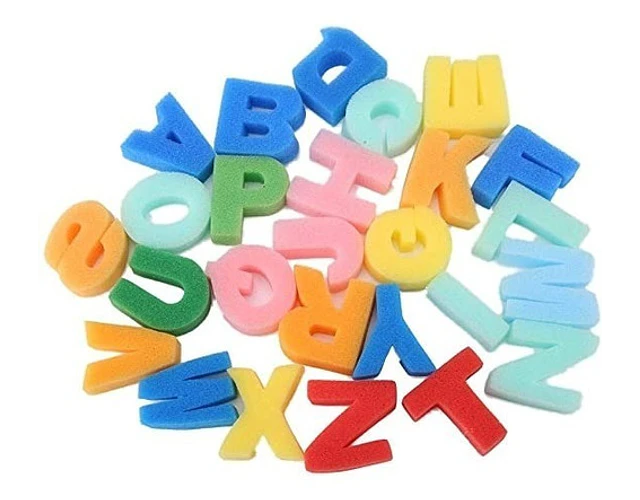 Set Esponjas ABC Estampados Juego Educativo Artes Infantil 26pz