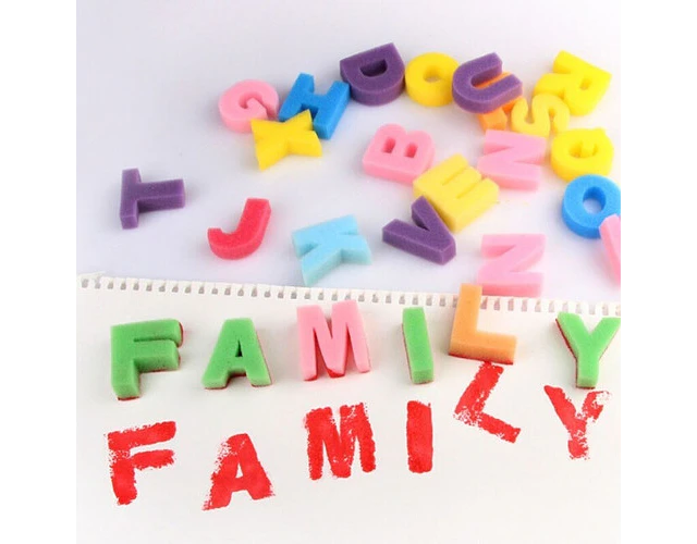 Set Esponjas ABC Estampados Juego Educativo Artes Infantil 26pz