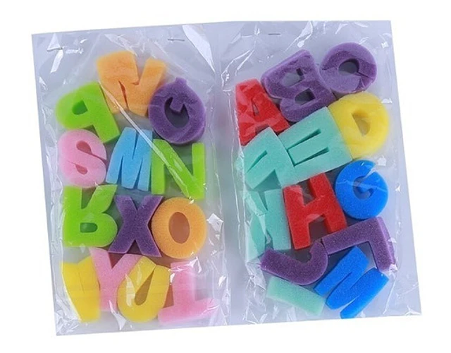 Set Esponjas ABC Estampados Juego Educativo Artes Infantil 26pz