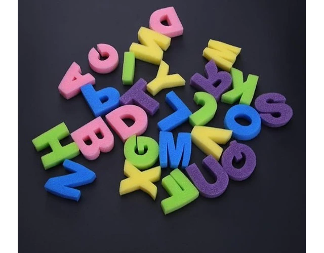 Set Esponjas ABC Estampados Juego Educativo Artes Infantil 26pz