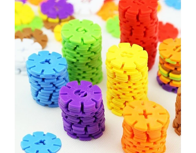 Bloques Armable Copo De Nieve Conectables 100pc.