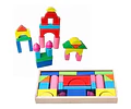 Mini Bloques Construcción Castillo Madera Construcción 26p.