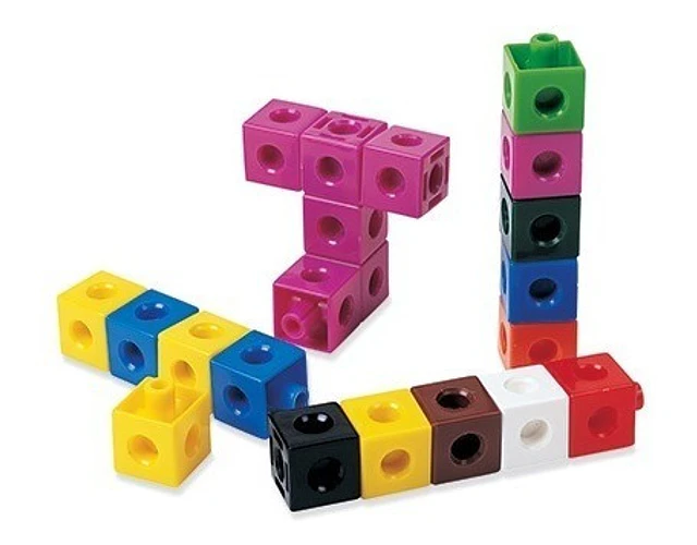 Cubos Multiencaje Conectable 100pc. Boques Matemática
