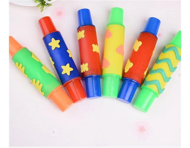 Rodillo De Pintura Plástico Goma Eva Figuras Textura Niños